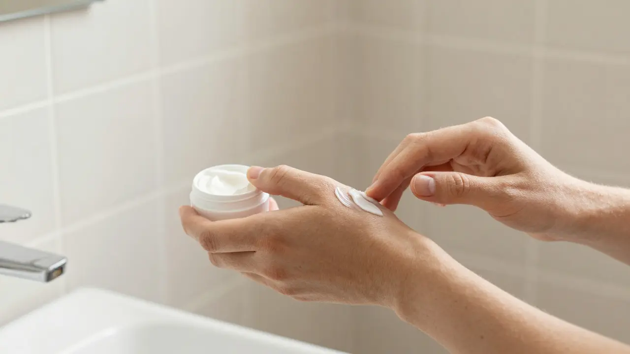 Anwendung von CBD-Balsam auf der Haut
