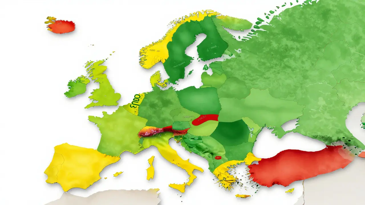 Kartendarstellung der unterschiedlichen CBD-Gesetze in Europa und weltweit