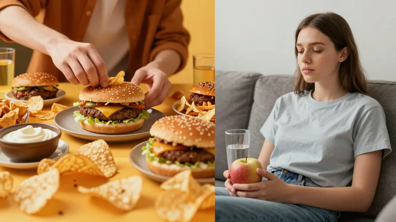 Vergleich der Appetitwirkung von THC und HHC durch Essen