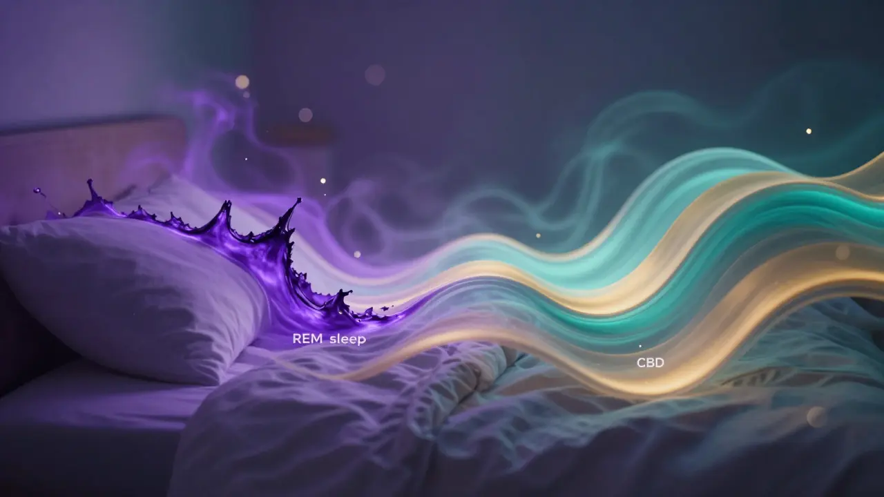 Abstract art depicting smooth and jagged waves merging to symbolize balanced sleep architecture