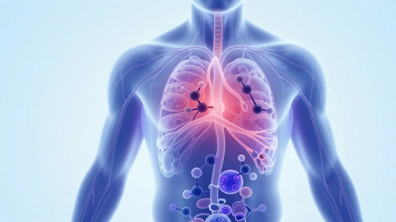 Konzeptionelle Darstellung des Endocannabinoid-Systems im menschlichen Körper
