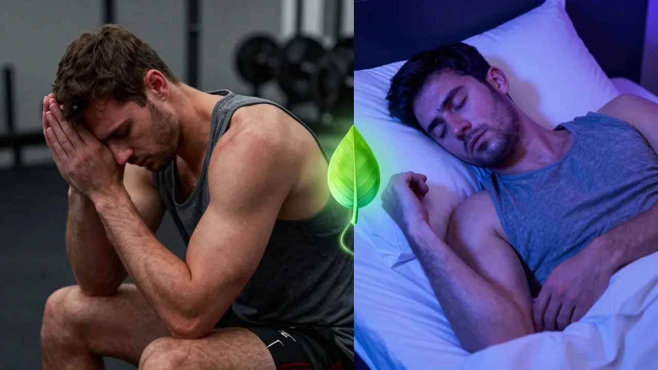Vergleich von Erschöpfung nach Sport und erholsamer Ruhe mit CBD