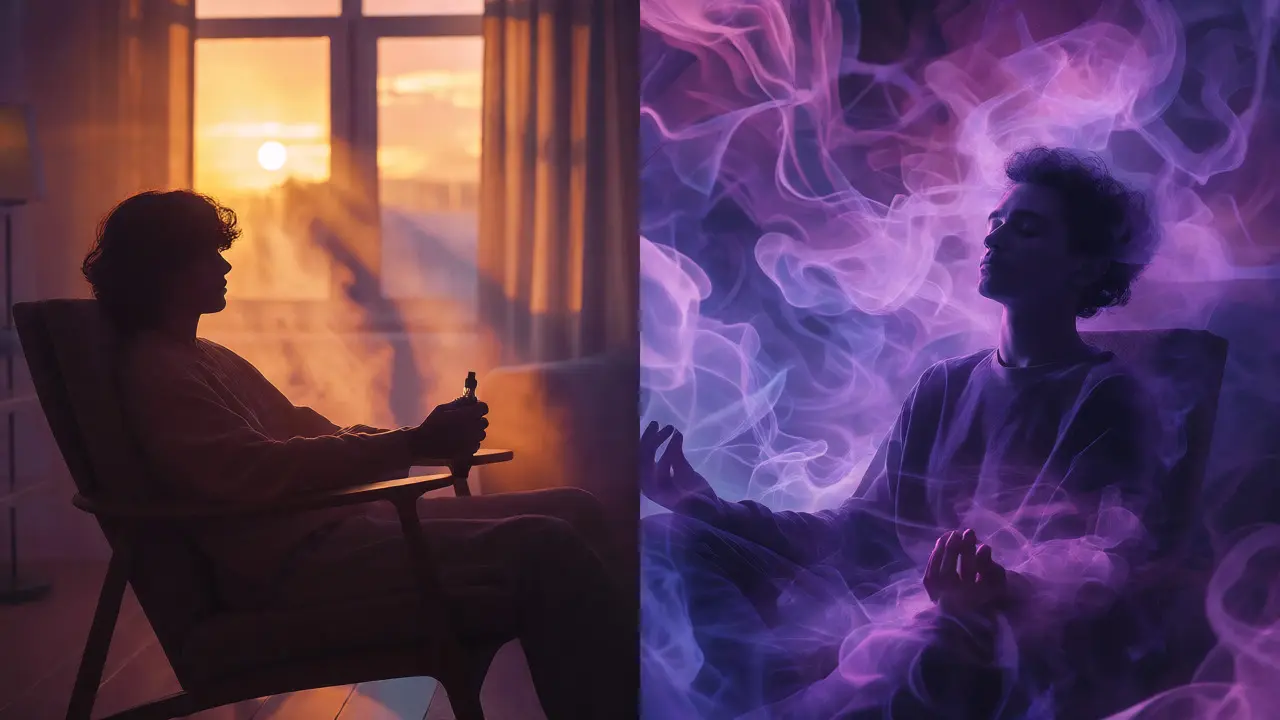 Vergleich zwischen entspanntem Alltag und intensiver Meditation