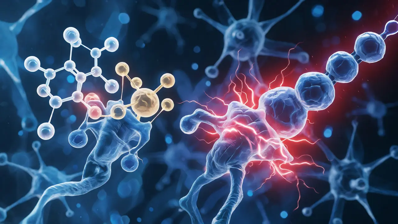 Abstrakte Darstellung der Molekülbindung von THC, HHC und THCP