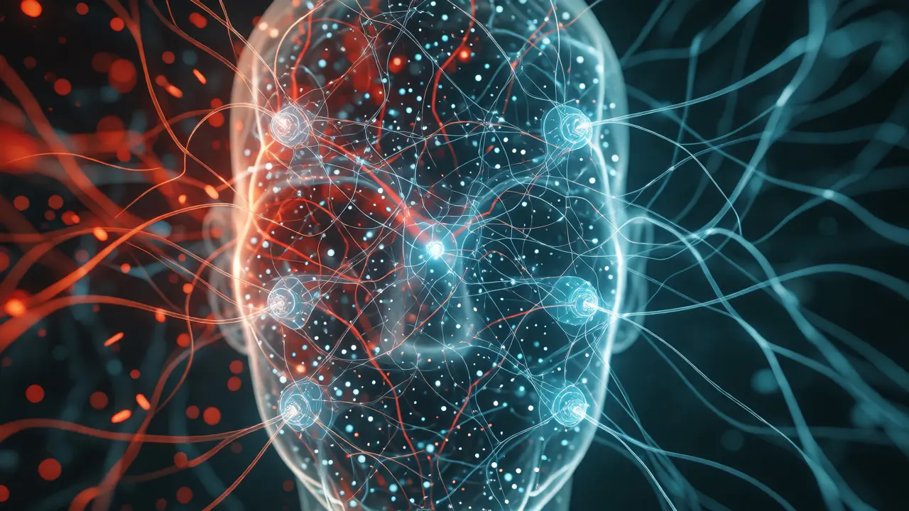Abstrakte Darstellung des Endocannabinoid-Systems und der kumulativen Wirkung von CBD